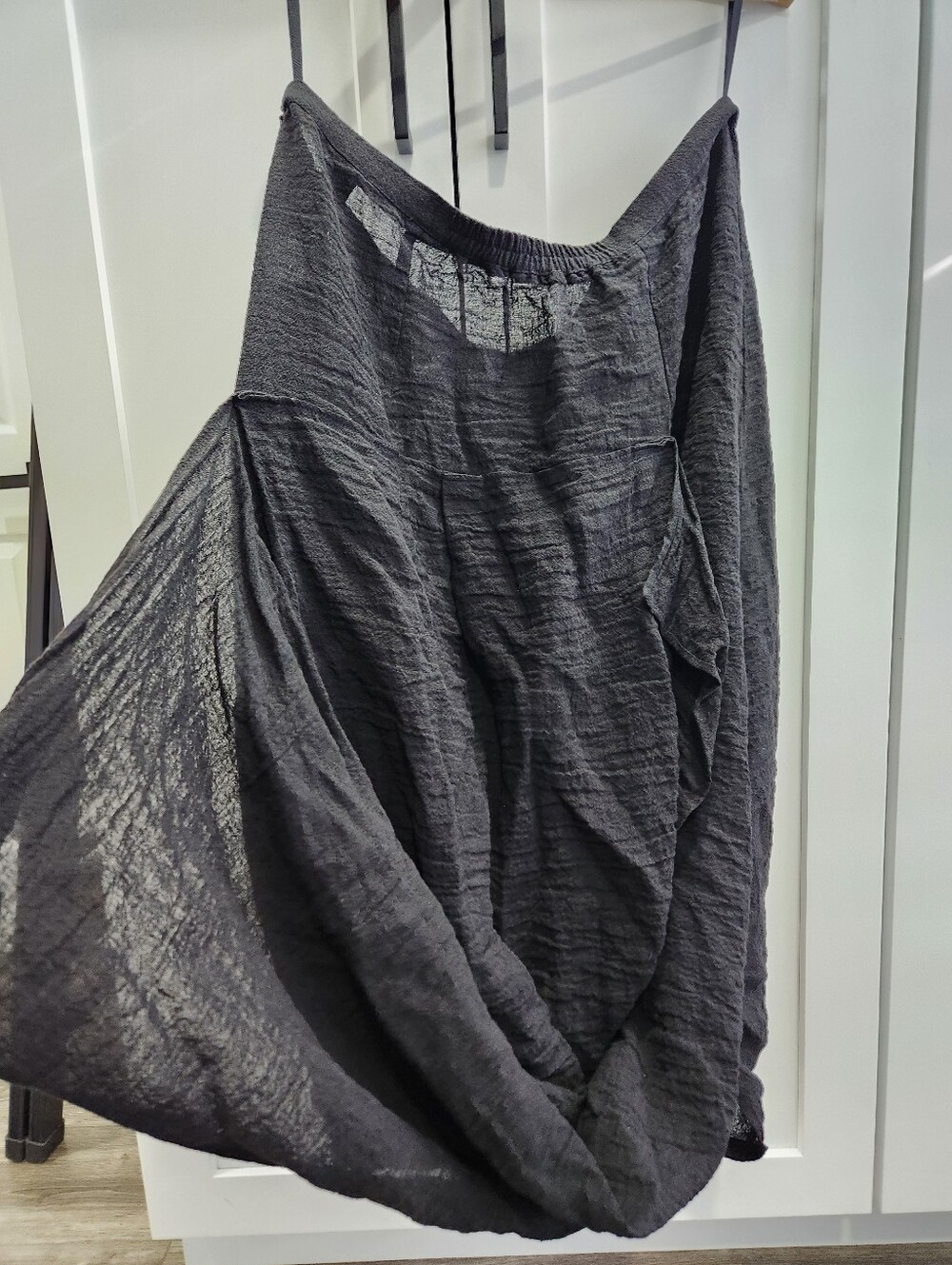 NWT $234 Igor Dobranic 100% Linen Lagenlook Layered Bubble Artsy Dakar Skirt XL - Picture 6 of 13